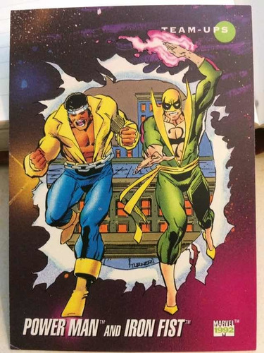 Tarjeta Marvel 1992 # 96 Power Man And Iron Fist Impel