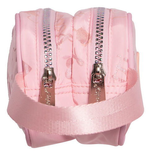 Kit Mochila Hello Kitty Lonchera Lapicera Original Juvenil Rosa Rosa