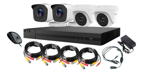 Kit Profesional Hilook By Hikvision 4 Camaras Fhd 1080p