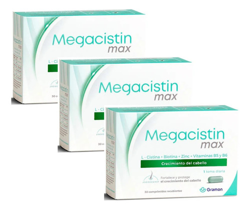 Megacistin Max Fortalecedor Anti Caida X 30comp X3 Cajas