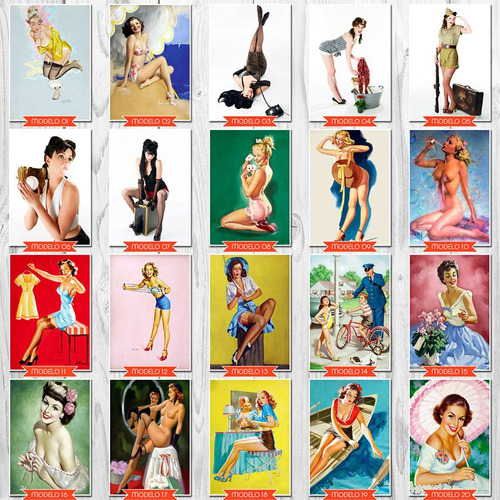 Pôster Decorativo Memorabilia Pinup Girls 45x30