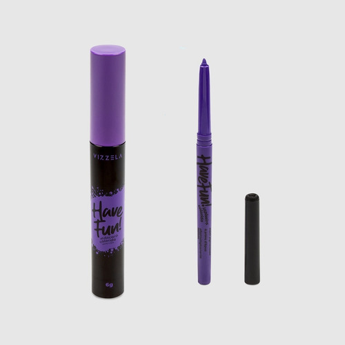 Imagem 1 de 3 de Máscara De Cílios E Lapiseira Have Fun Roxo Vizzela + Brinde