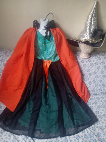 Elegante Disfraz De Bruja Talla 8 Años Excelente Condición
