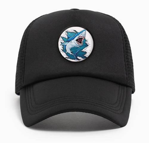 Gorra Gorro Trucker Animales Animal Tiburon Azul An42