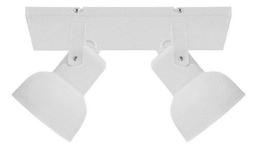 Lampara Aplique 2 Luces Spot Movil Minimal Techo Apto Led Estructura Blanco
