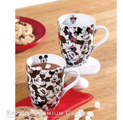 Imagen 4 de 4 de 2x1 Juego De 2 Tazas De Walt Disney Mickey & Minnie Mouse