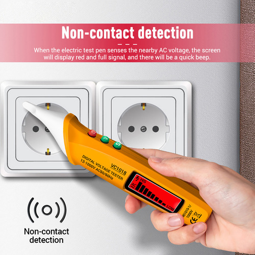 Pen Tester Aneng Vc1018 Lcd Digital Sin Contacto, Voltaje
