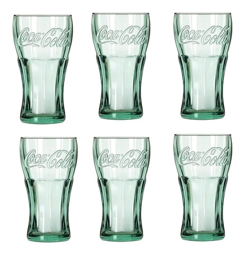 Paquete Vasos Coca Cola Pack 6 Pz Genuine Green Cooler