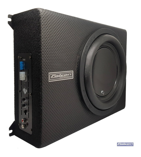 Caixa Carro Falcon Xs200.1sl 10 Amplificada Selada 200w Rms