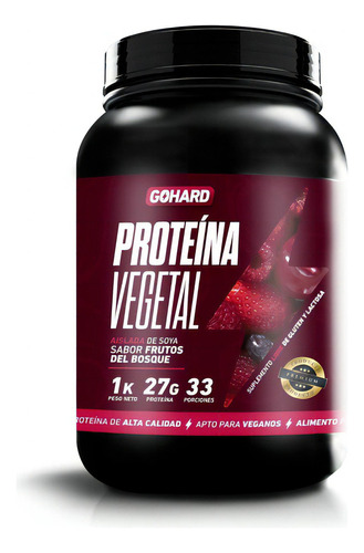 Proteína Vegetal - Frutos Del Bosque - 33 Servicios - Gohard