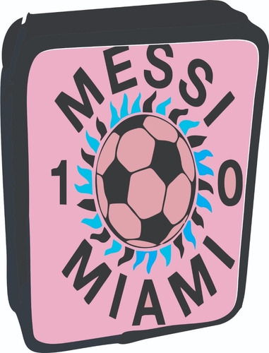 Cartuchera Canopla 2 Pisos Messi Miami Rosa 10