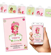 Comprar Kit Imprimible Frutillitas Editable Candybar Invitacion Deco