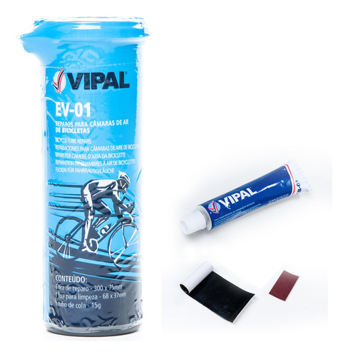 Kit Estojo Remendo Vipal Reparo Selante Para Câmaras Bike