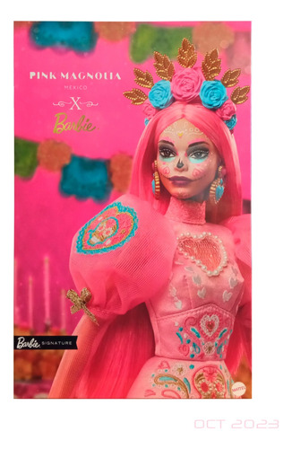 Barbie Pink Magnolia Colección Día De Muertos Premium 2023
