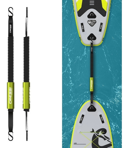 Leash Trailer Leash Cressi Negro/fluo 8' Paddleboard