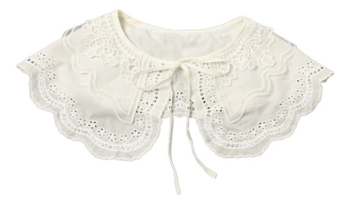Layer Lace Applique Shawl False Collar Embroidery Floral Nec