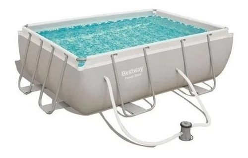 Imagen 2 de 2 de Alberca Estructural Rectangular Bestway 56631 3662 Lt. Gris