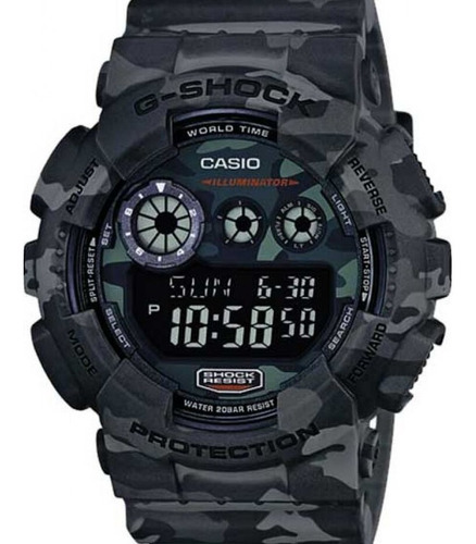 Relógio Casio G-shock Masculino  Gd-120cm-8dr Cor da correia Camuflado Cor do bisel Camuflado Cor do fundo Camuflado