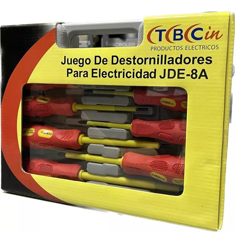 Set Destornilladores Aislados Electricidad 8 Piezas Tbcin