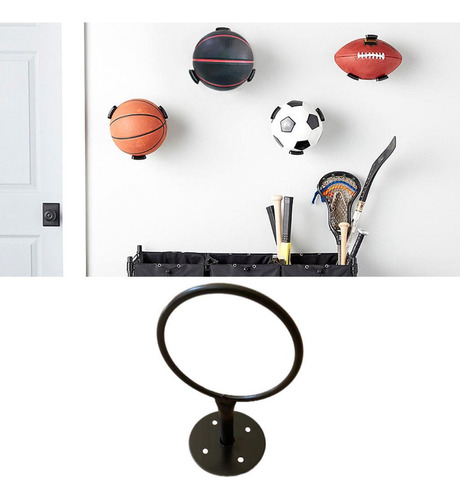 Soporte De Pared Deportivo, 2 Unidades, Acero, Color Negro
