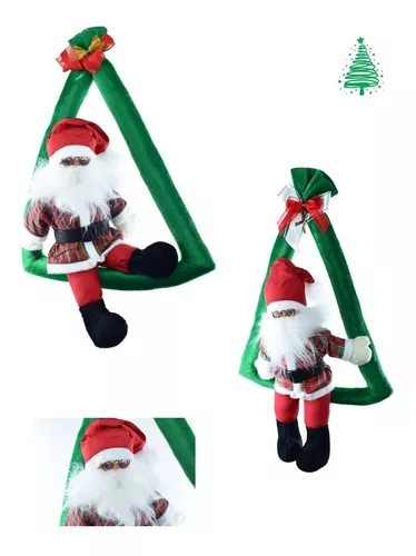 Guirlanda de Natal com Papai Noel Tradicional - 50cm