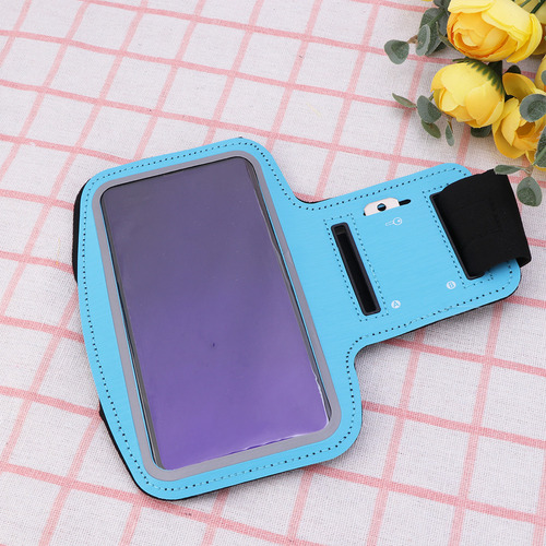 Bolsa De Braço Azul Celeste Com Suporte Para Telefone Esport