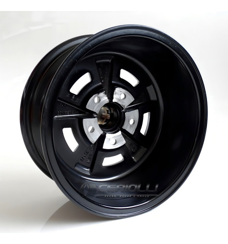 2 Rodas Opala Ss Aro 14x6 E 14x7 Par Opala Caravan 5x114 Cor Preta Borda Diamantado