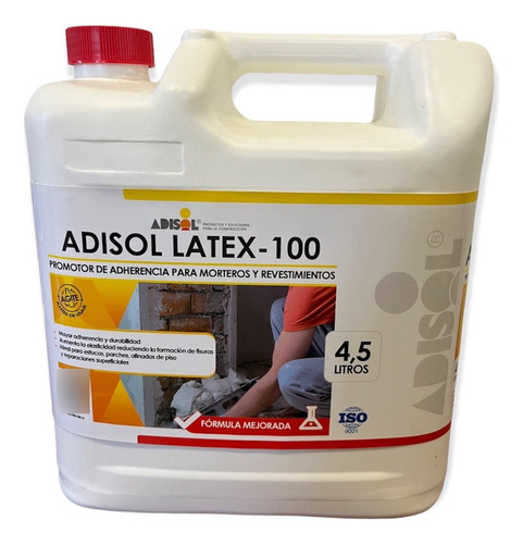 Adisol Látex - 100 Bidón De 4.5 Lt. Promotor De Adherencia 