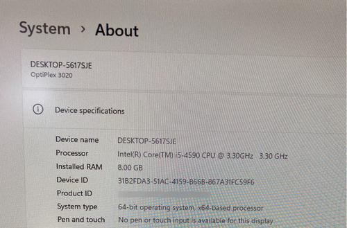 Cpu Dell Optiplex 3020 Intel Core I5-4ta Sku 1624