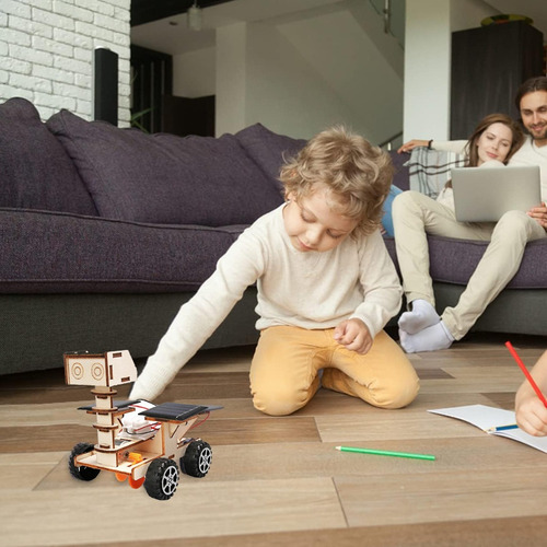 Robot Solar De Madera Para Armar Proyecto Ciencia Stem Diy