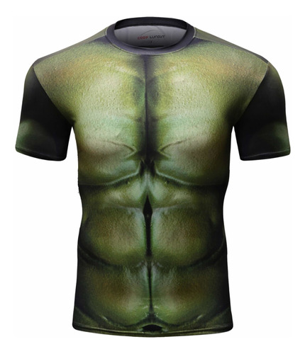 Camisetas Compresion Lycra Gimnasio Hulk Deportes Marvel