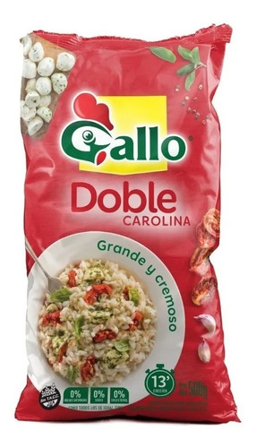 Arroz Doble Carolina Gallo X500 Gr