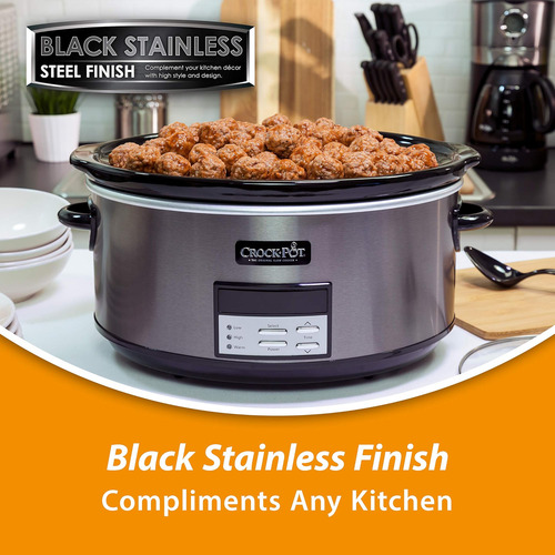 Crock-pot Olla De Cocción Lenta Programable Grande De 8 Con