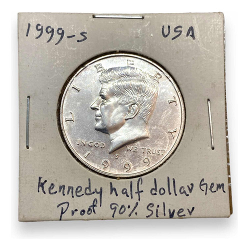 Moneda De Plata Ley .90 Half Dollar Proof  Kennedy 1999-s