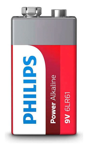 Batería Alcalina 9v Philips X1 Unidad 6lr61 Kubo