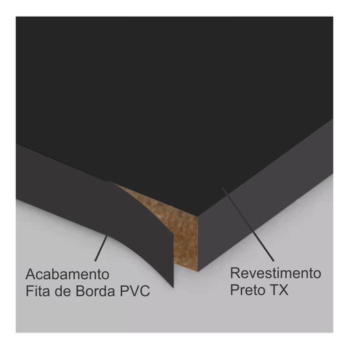 Mesa 2.00x70 Para Escritório Escrivaninha Linha Forma 25