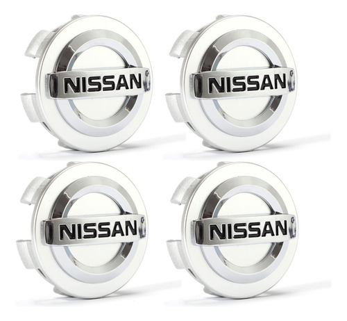 Tapa Centro Llanta Nissan 60mm Set 4 Unidades