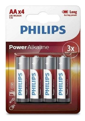 Pila Philips Aa Power Alkaline X4