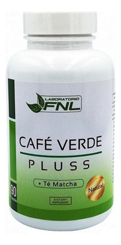 Cafe Verde + Té Matcha Quema Grasa Energía 90 Cápsulas, Fnl