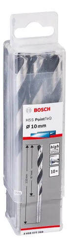 Broca Metal Pointteq 9.5mm Pack 10 Pcs