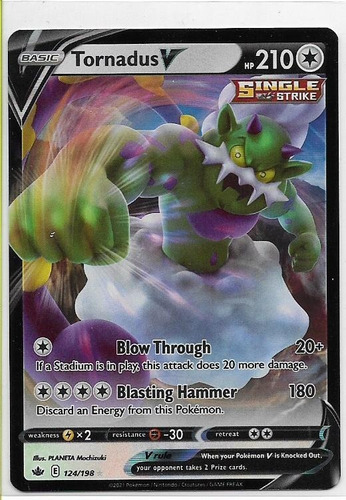 Pokémon Tornadus V 124/198 V. (Usado)
