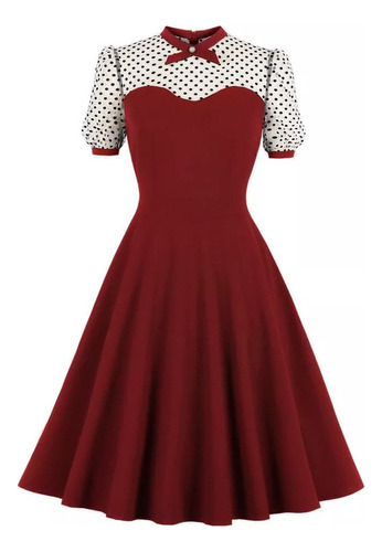 Vestido Para Mujer De Los Años 50 60 Rockabilly Pinup Hepbur