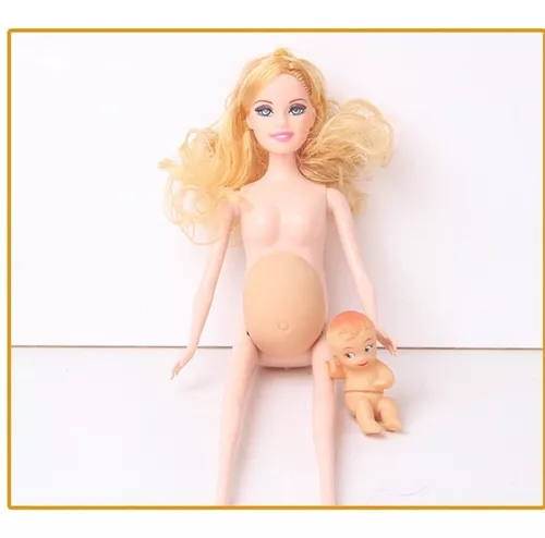 Barbie gravida com beb na barriga