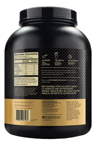 100% Whey Protein Isolate Gf - 5 Lb