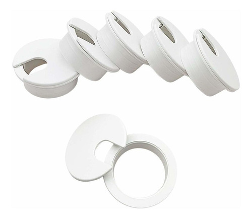 6pcs Desk Grommet 1-3/8 Inch Plastic Wire Cord Cable Grommet