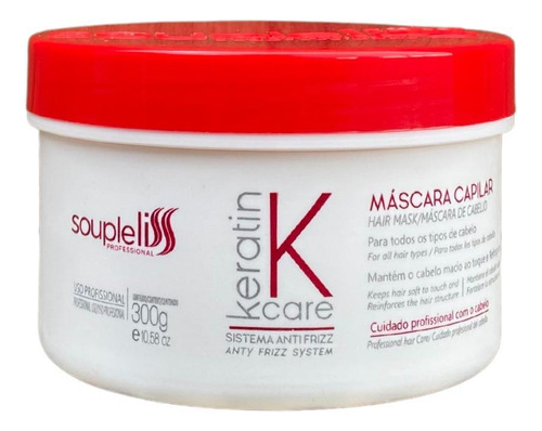 Máscara Reparadora Keratin Care Soupleliss Antifrizz 300g