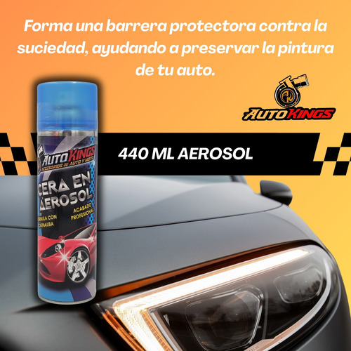 Paquete De 4 Cera Natural En Aerosol Autokings 440ml