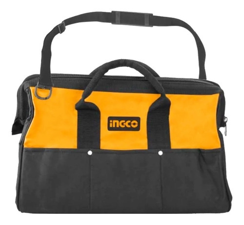 Bolso Porta Herramientas Ingco 24 Pulgadas Bolsillos 25kg Color Amarillo