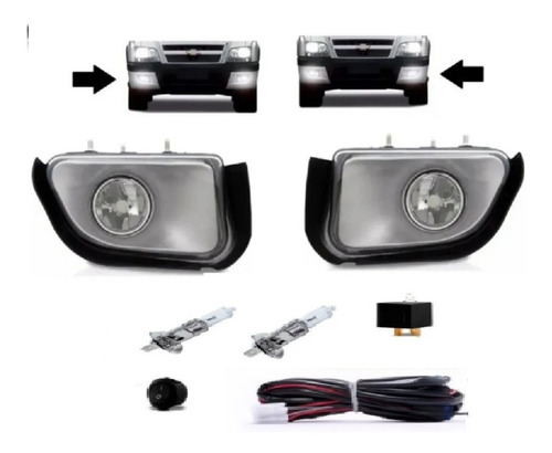 Kit Faro Auxiliar Chevrolet Blazer  S-10 2001 /2012 Completo