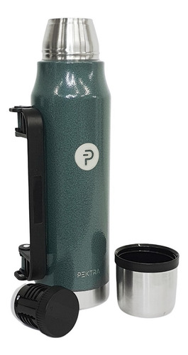 Imagen 2 de 10 de Termo Matero Pektra De Acero Inoxidable 1 L Pico Cebador